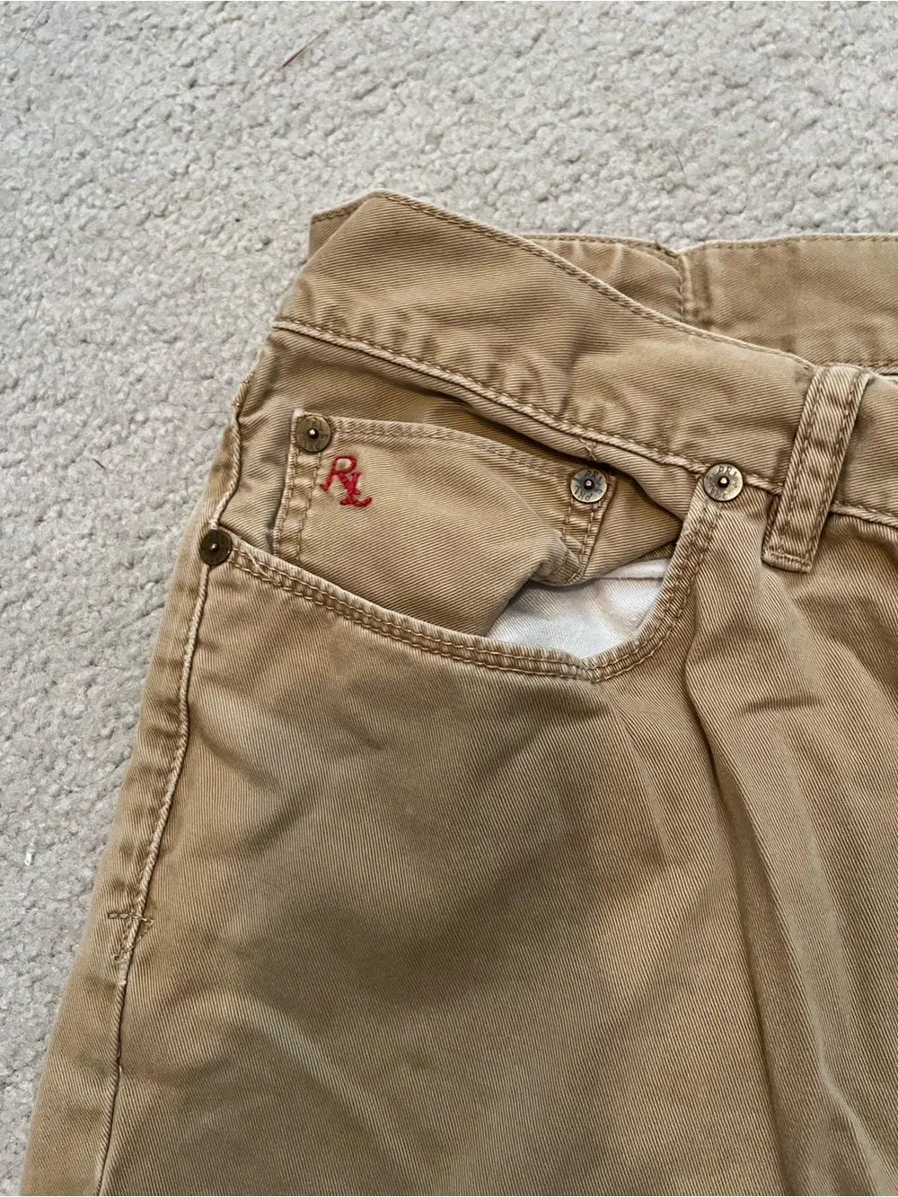 Men's Khaki Straight-Leg Pants